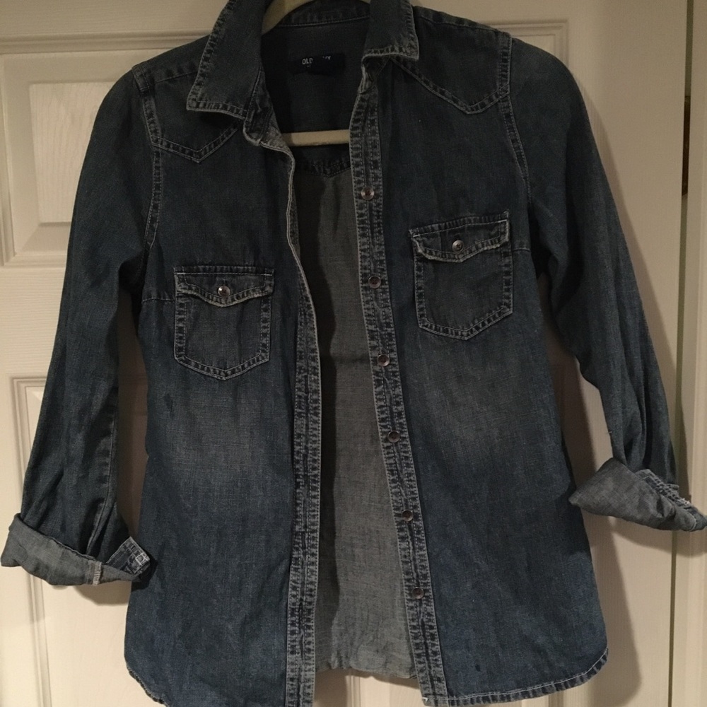 Old Navy Denim Button Down Shirt